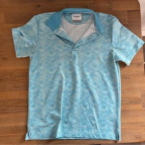 Goodfellow & Co Men's Sky Blue Patterned Polo Shirt